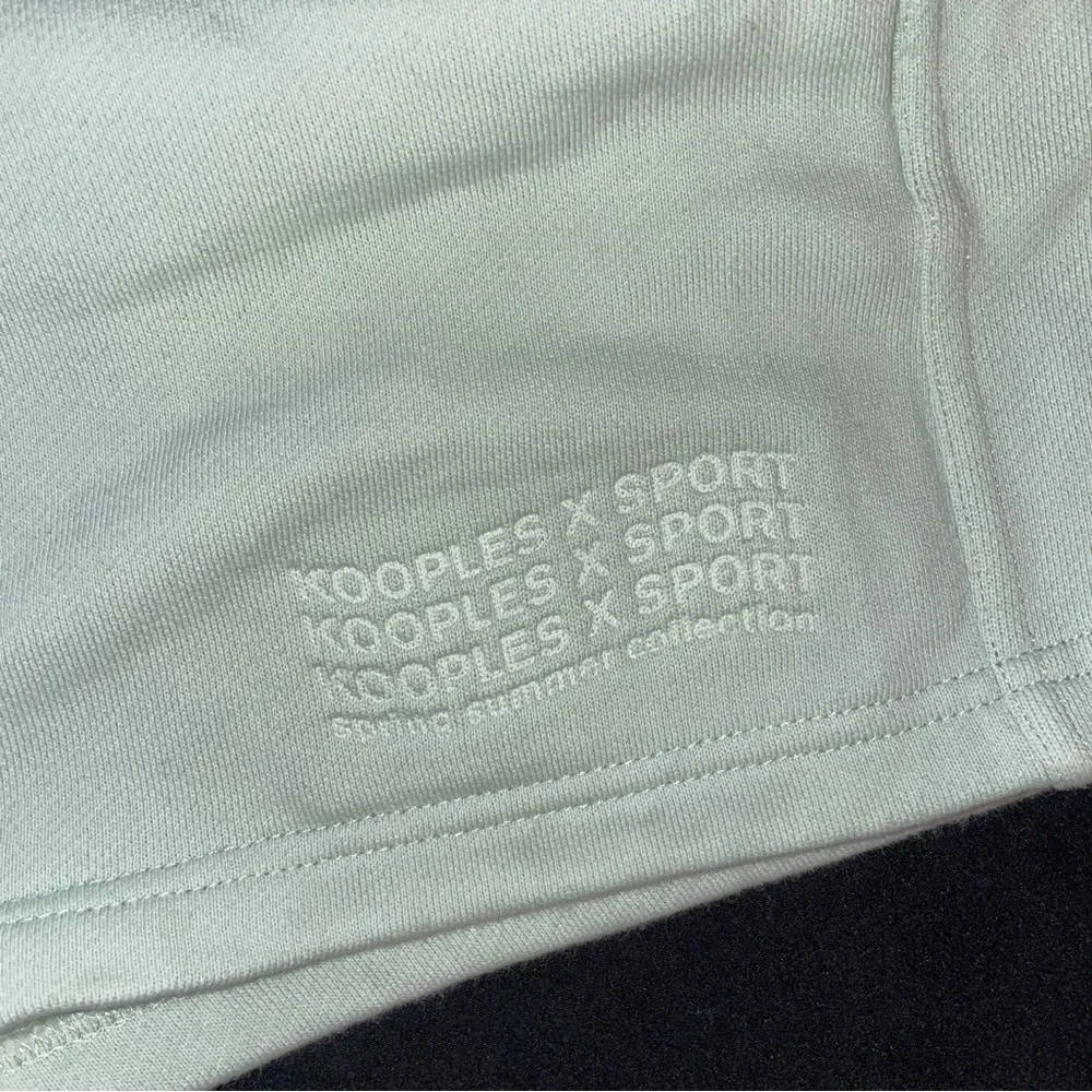 The Kooples sport Green Cotton Shorts With Embossed Logo in Mint - size 2